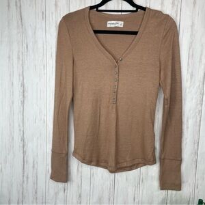 Abercrombie and Fitch super soft luxe tan top
